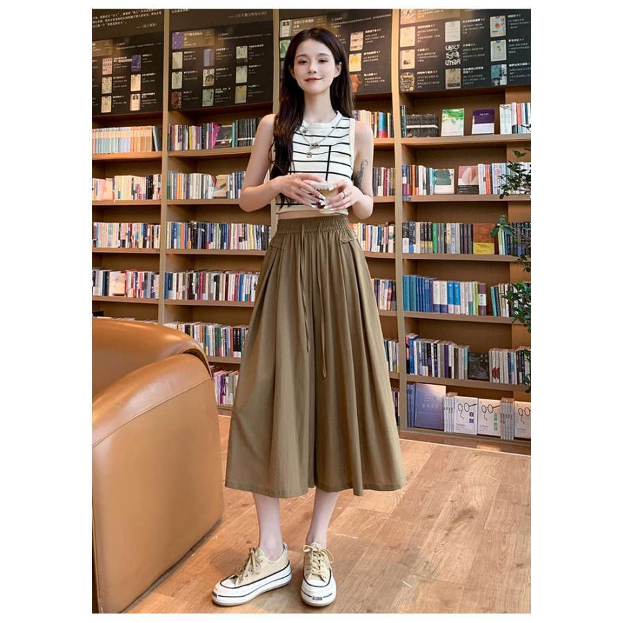 パンツ ワイド フレア レディース ワイドパンツ 夏 薄手 涼しい 大きいサイズ ワイド ボトムス ルームウェア 吸汗 速乾 通気 快適 ウエストゴム ハイウエス