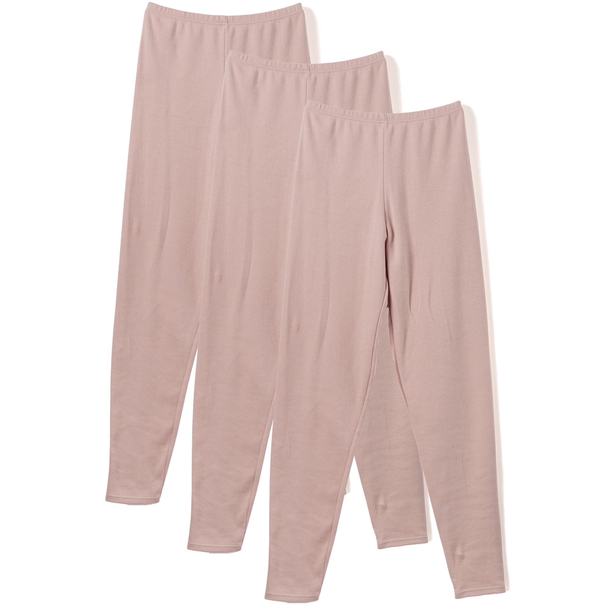 [白鷺ニット] 綿日和 綿100% 両面起毛 10分丈 レディース インナー レギンス 秋冬 あったか ボトムス 防寒 吸湿 保温 ストレッチ コットン 下着 ボトム K6465T-E