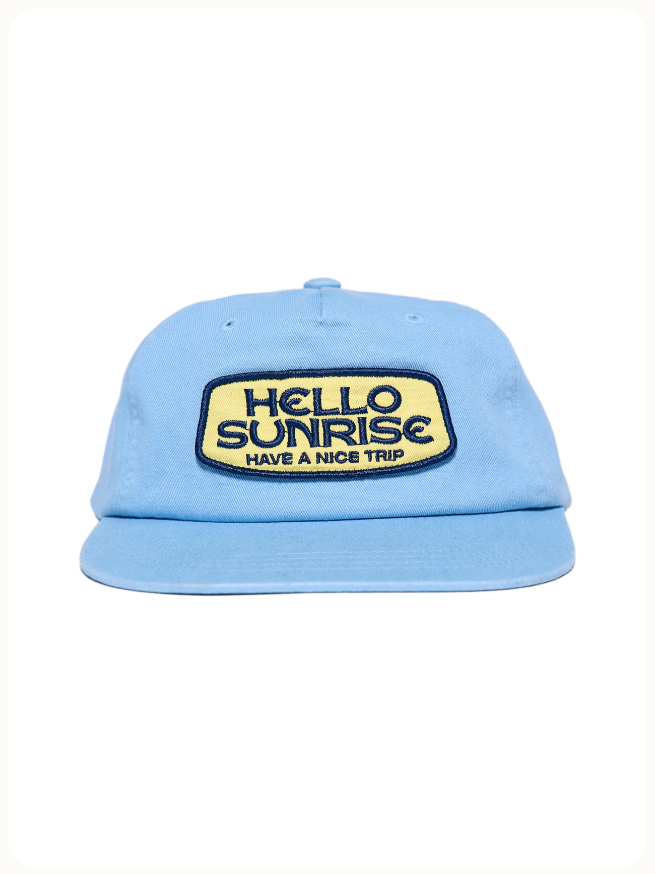 HELLO SUNRISE Washed HS Wappen 5Panel Cap Sky Blue