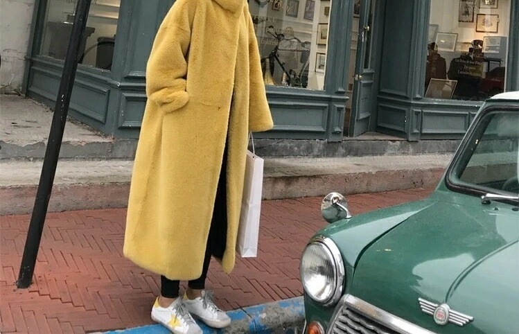 アウター冬新作毛皮 ダブルコート フード付き ロング丈 モコモコ ファーコート レディース 大人 カジュアル 膝下丈
