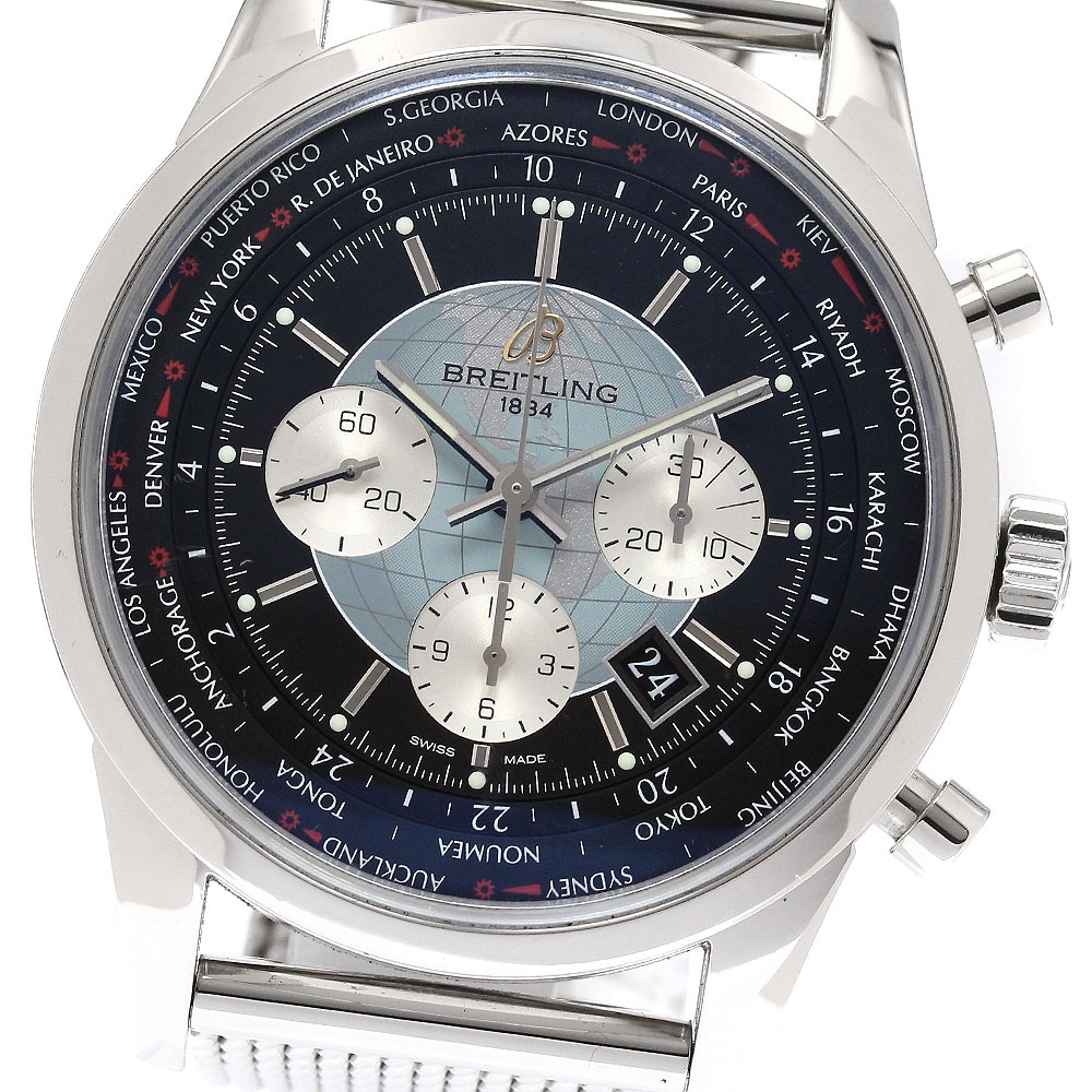 ブライトリング BREITLING AB0510 トランスオーシャン クロノグラフ ユニタイム デイト 自動巻き メンズ _950154【中古】