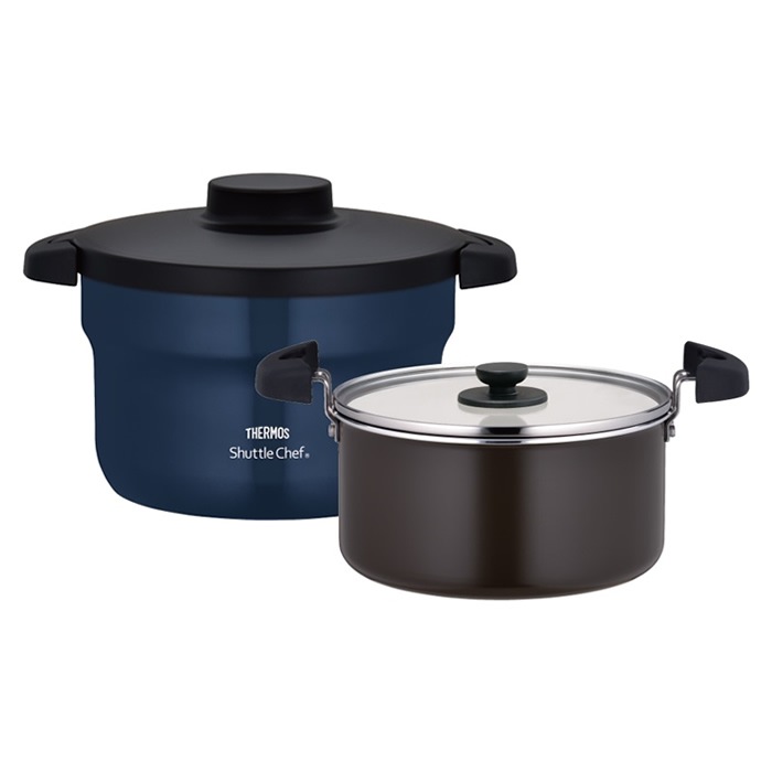シャトルシェフ KBJ-3002-NVY ネイビー 2.8L 3～5人用 調理鍋