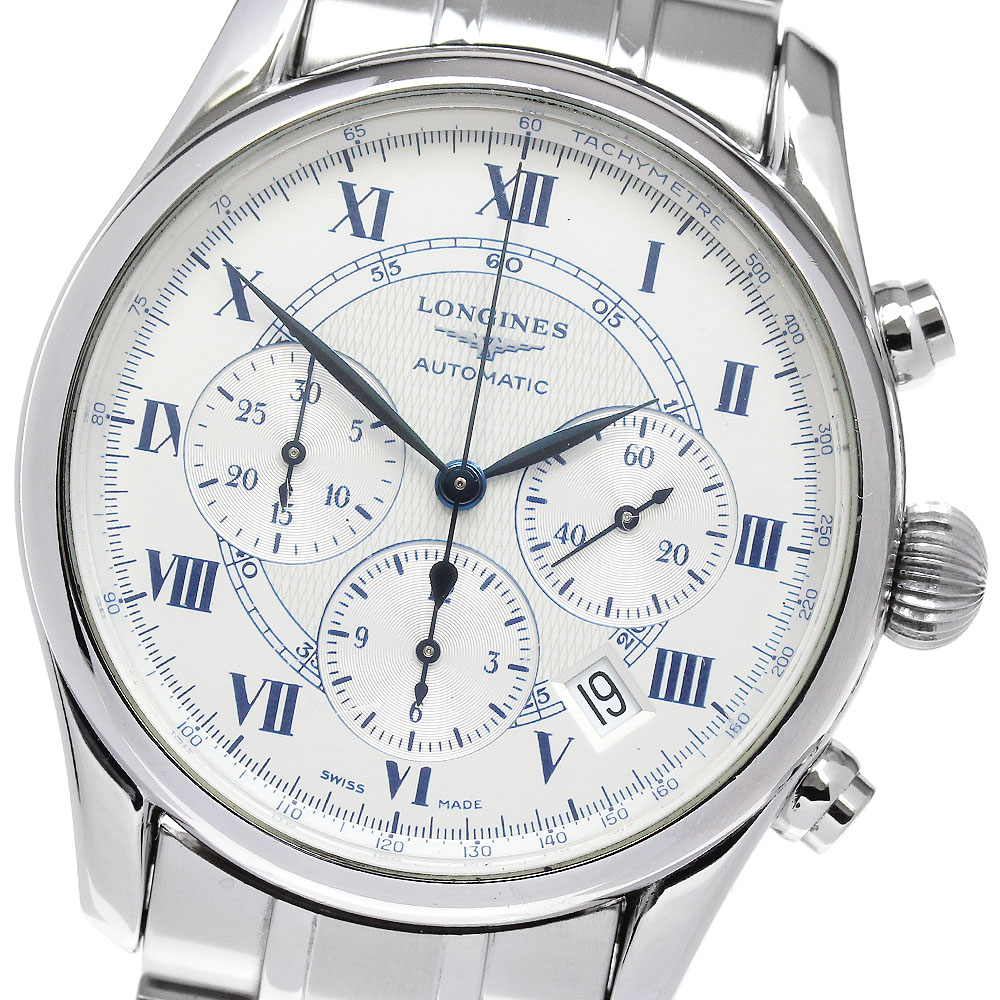 ロンジン LONGINES L2.622.4 ウィームス クロノグラフ 自動巻き メンズ 良品 保証書付き_862008【中古】
