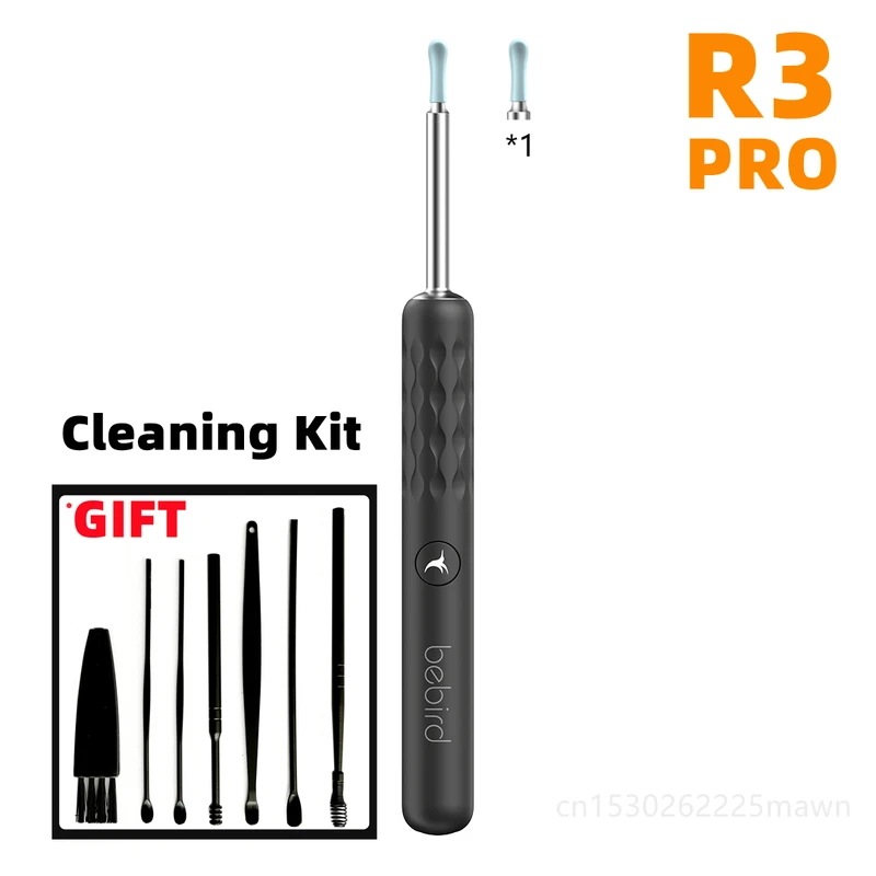 Bebird-耳掃除機x3r1,スマート,視覚,耳鏡,300W,内視鏡,ツール,ミニカメラ,ヘルスケア R3 black