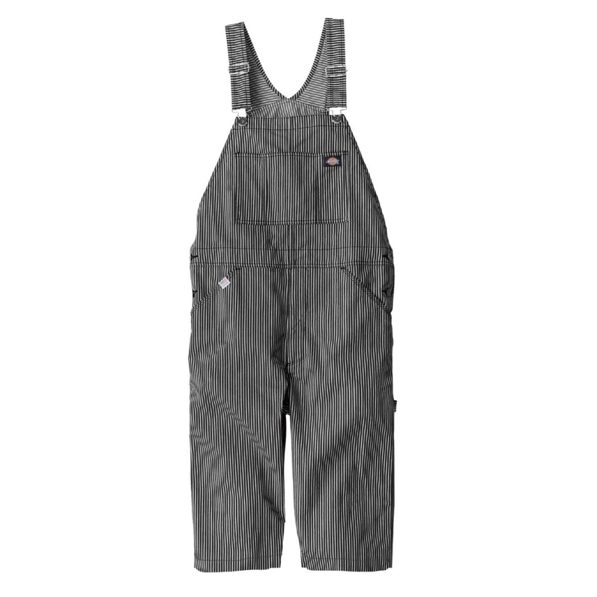 Dickies ディッキーズ ストレッチヒッコリー オーバーオール ショート丈 ブラック L D-7103 つなぎ 接触冷感 夏 春 コーコス信岡