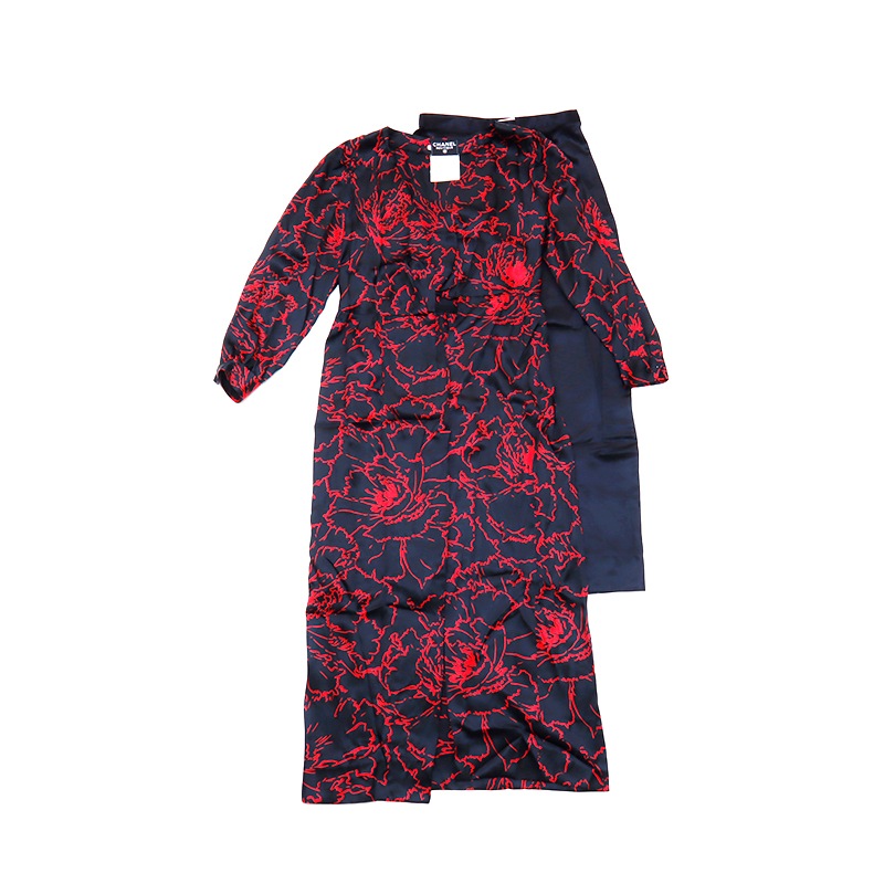 セットアップ シルク ブラック×レッド WS4507