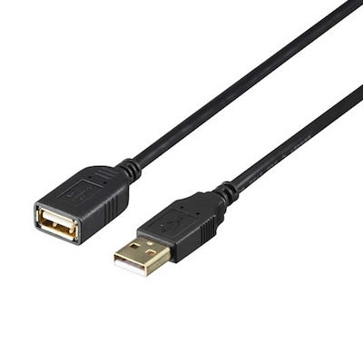 他サイト： BUFFALO　USB2.0延長ケーブル カーボン素子ねり込 2m　BSUAAFR220BKの商品画像