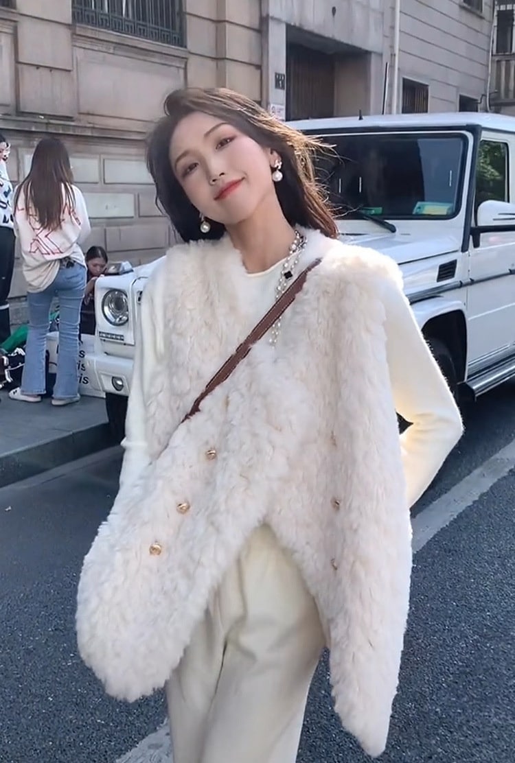 韓国ファッション チェスターコート 秋冬 2022年新型 ベスト 毛皮 タンクトップ コート 快適である