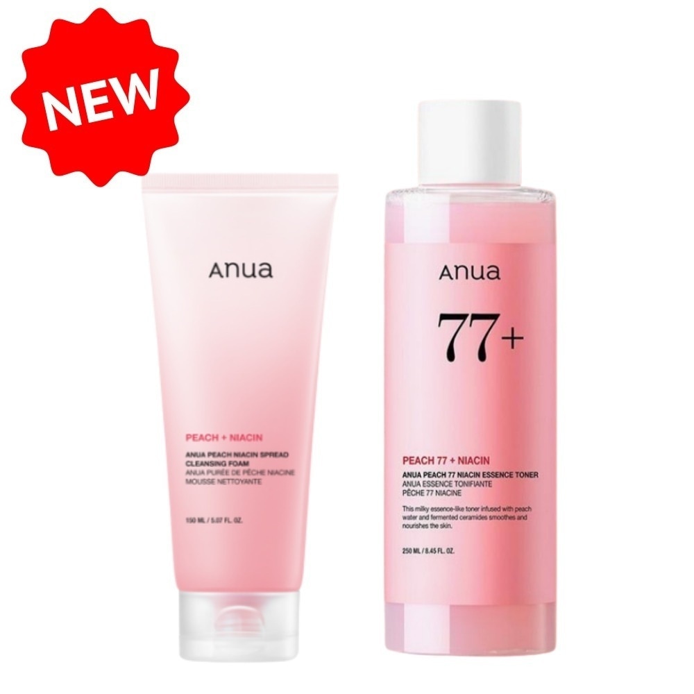 【新発売】 桃ナイアシンスプレッドクレンジングフォーム 150ml + 桃トーンアップ 化粧水 250ml