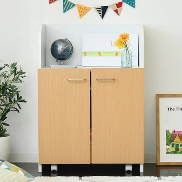 カウンター下収納 おもちゃラック キャスターワゴン ジュニア家具 幅60cm