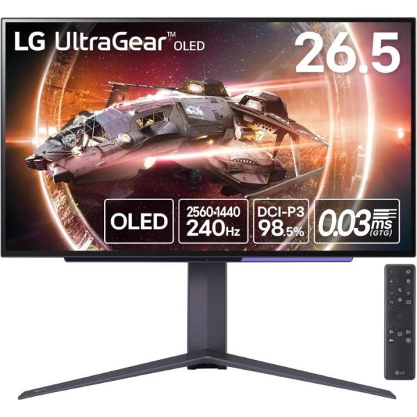 LGエレクトロニクス 27GS95QE-B 液晶ディスプレイ ゲーミングモニター 26.5インチ 有機EL UltraGear OLED