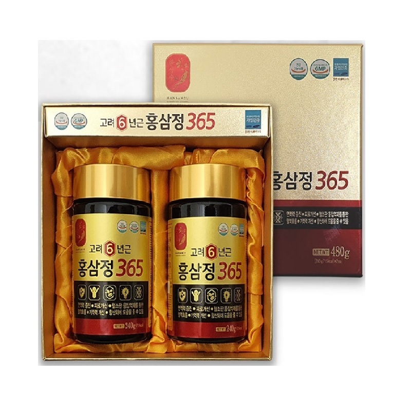 高麗 6年根 紅参濃縮液 紅参精 365 (240gX2本)