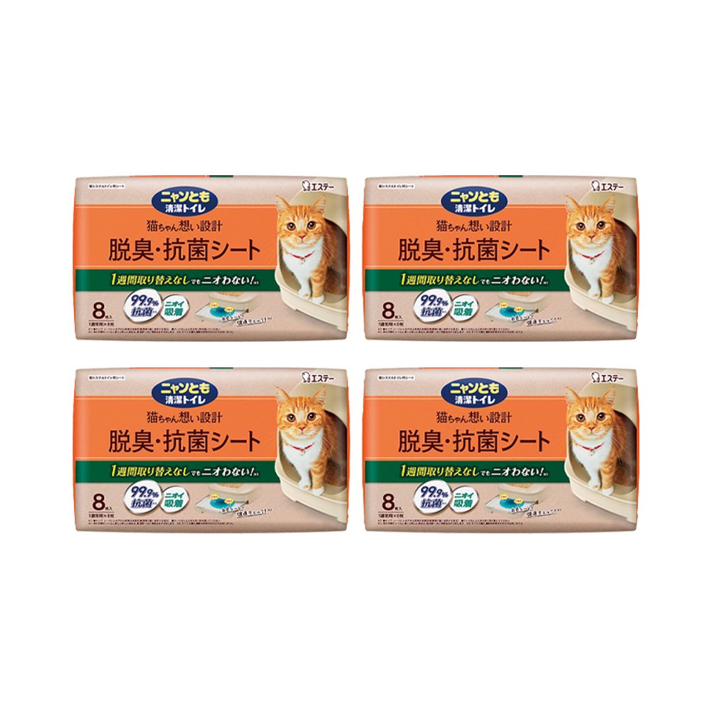 ニャンとも清潔トイレ　脱臭・抗菌シート　８枚X４袋　ＣＲＣ30―11―40―20―00 5,027円