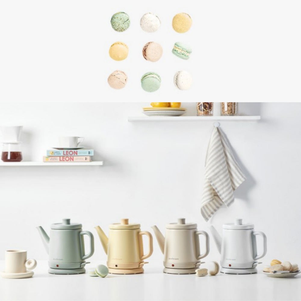 [Jenniferoom] ジェニファールーム 0.8リットル ミニ マカロン 電気ポット JR-K181SRS (4color) 安全で洗練された電気ポット ドリップケトル コーヒー お茶 お湯