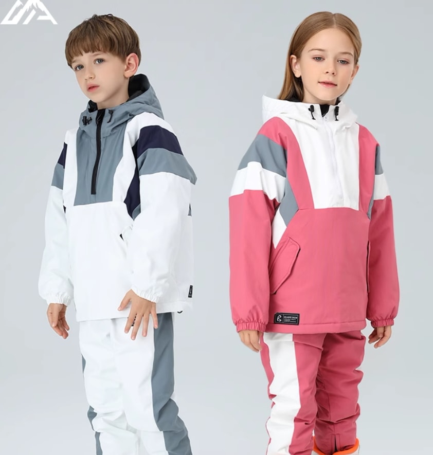 子供用スキースーツセット男の子と女の子の親子スタイルハーレムスタイル厚手防風防水暖かいスキー用具689