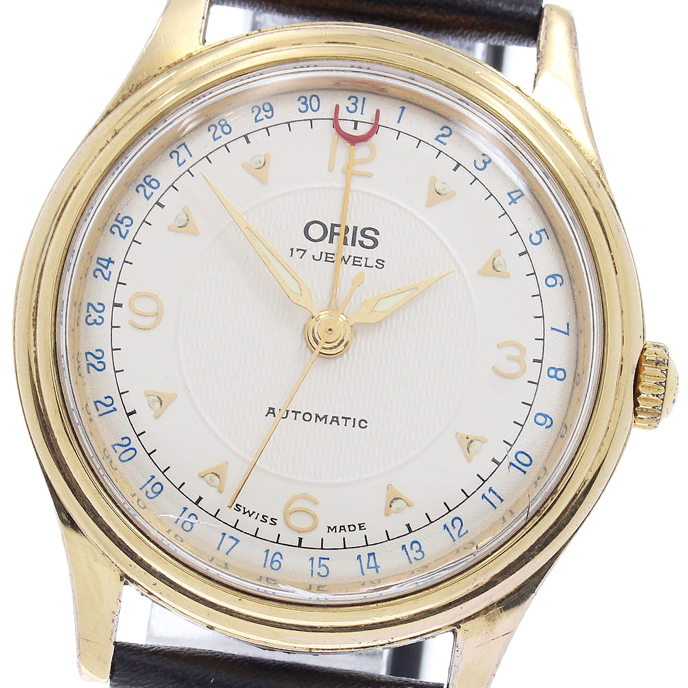 オリス ORIS 7403-26 ポインターデイト 自動巻き メンズ _952492【中古】