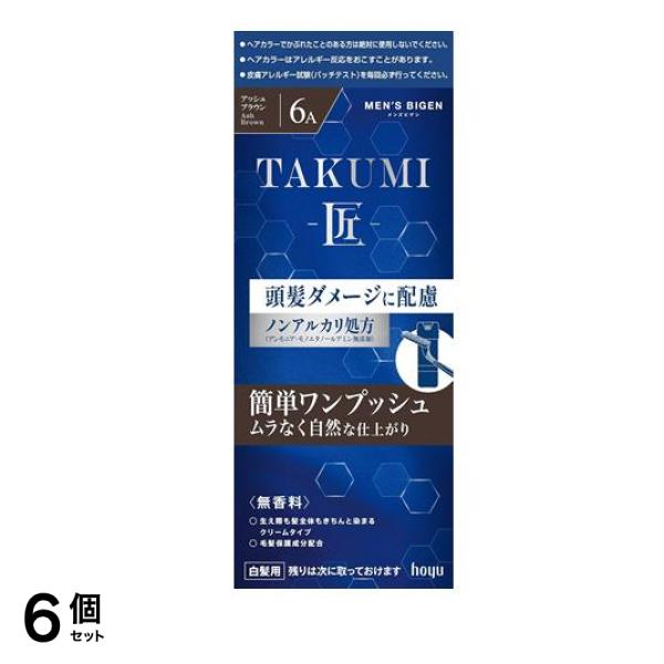 メンズビゲンTAKUMI-匠- 6Aアッシュブラウン 1組入 6個セット