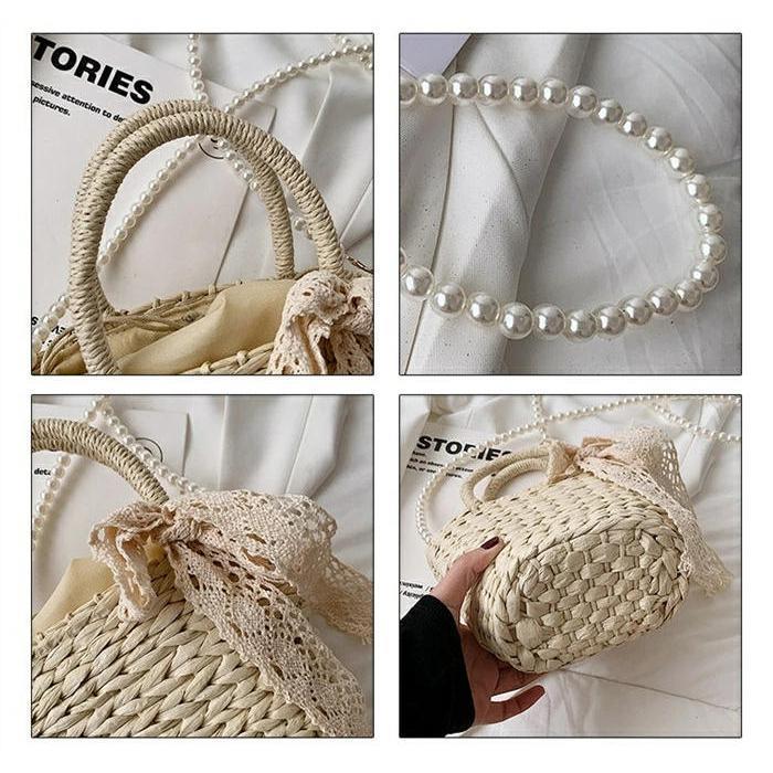 かごバッグ レディース 夏バッグ 手提げバッグ 肩掛けバッグ ショルダーバッグ ハンドバッグ かばん 草編みバッグ レジャーバッグ シンプル かばん 軽量