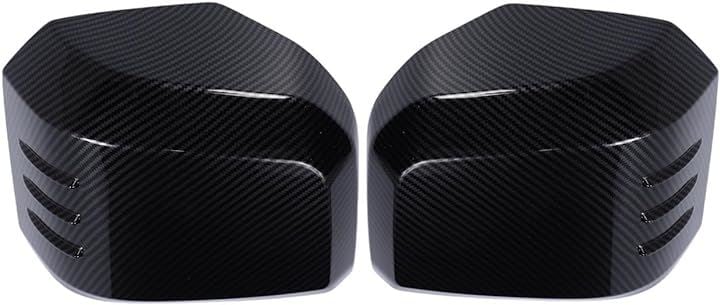 トヨタ ハイエース 200系 6型 専用 エアロフィン付き ドアミラー サイドミラー カバー 左右セット ドレスアップ カスタム(カーボン調)