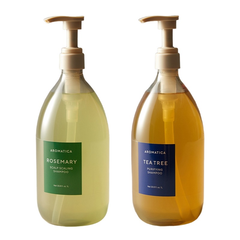 アロマティカ大容量シャンプー2Lセット（ローズマリーシャンプー+ティーツリーシャンプー）ビーガン脱毛機能性低刺激