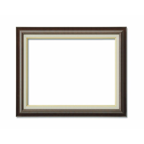 ( Pサイズ額 ) 油絵額 キャンバス額 木製 茶色 P15号 652×500mm ブラウン 油額 油絵額 額 額縁 フレーム 簡単装着 工具不要