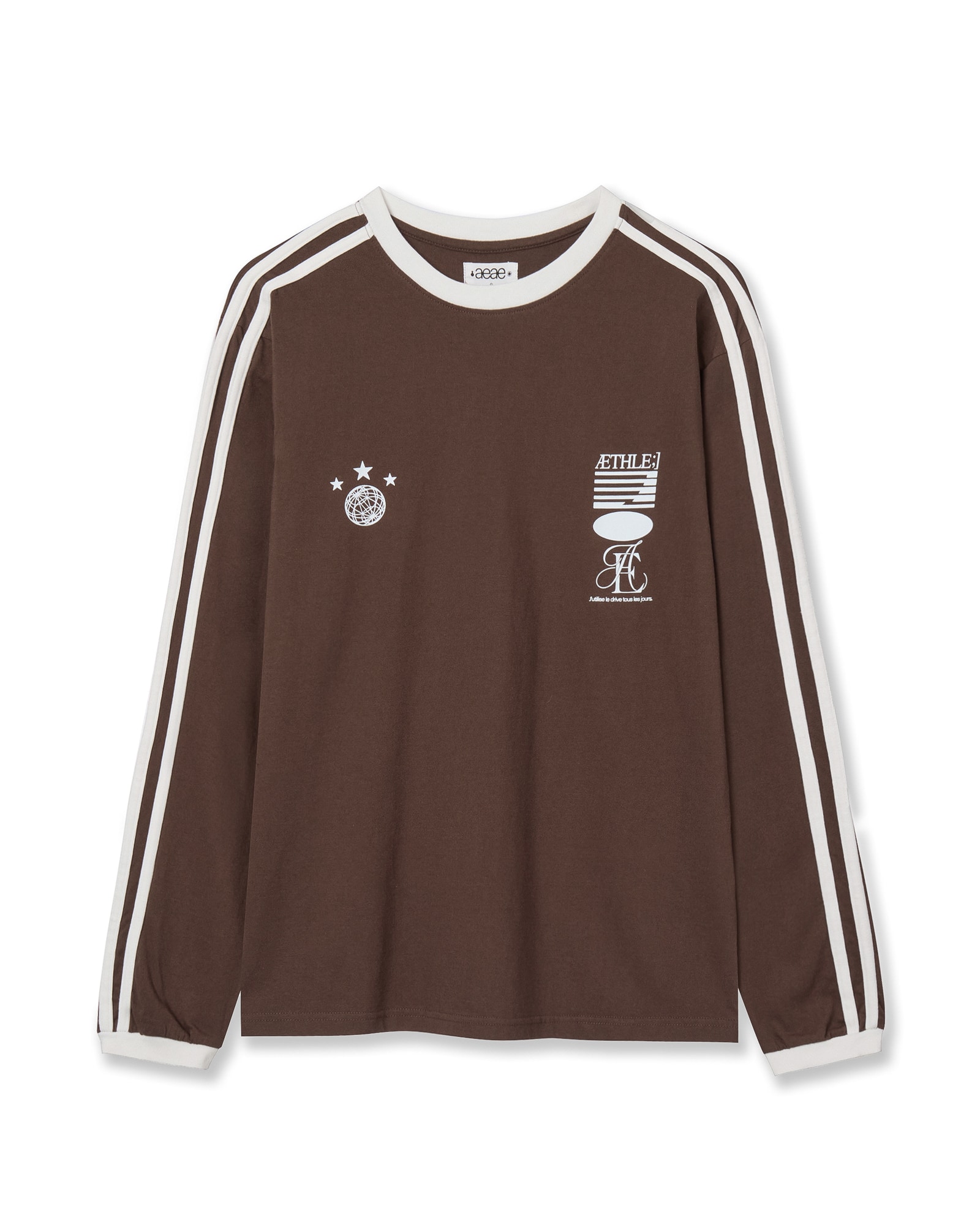 【aeae】 ATHLETE STRIPE L/S : BROWN