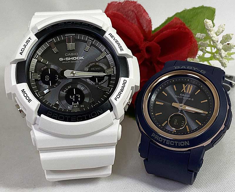 恋人たちのGショックペア G-SHOCK BABY-G ペアウォッチ ペア腕時計 カシオ 2本セット gショック 電波ソーラー GAW-100B-7AJF BGA-2900-2AJF 人気 婚約　夫 29,315円