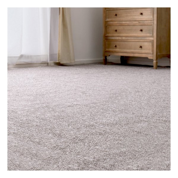 平織カーペット モーエン 防炎 抗菌 防臭 カット可 江戸間6帖 約261×352cm グレー 600092760