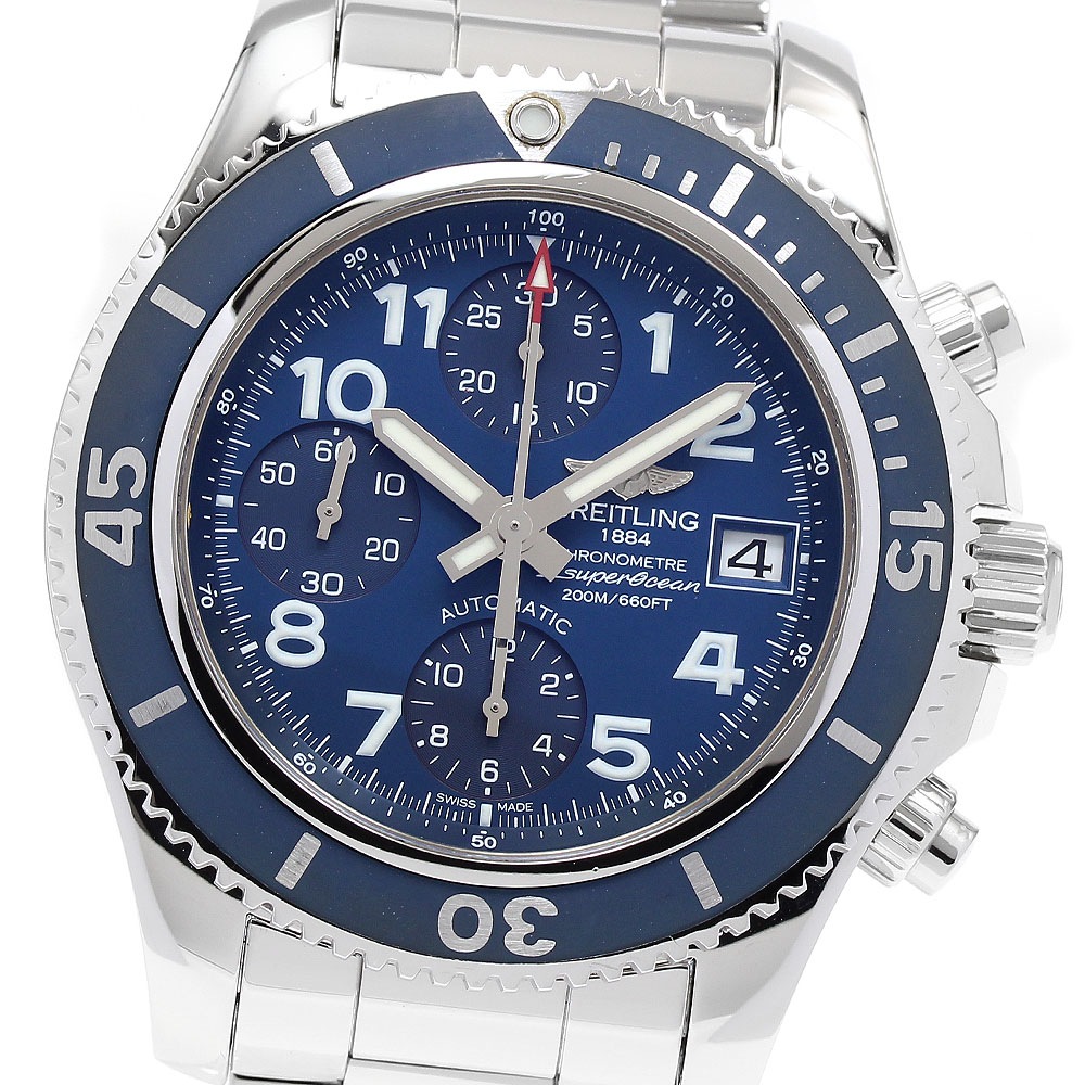 ブライトリング BREITLING A13311 スーパーオーシャン42 クロノグラフ 自動巻き メンズ 良品 箱付き_902842【中古】