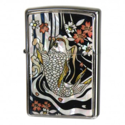 ZIPPO フレーム貝貼りエポ 鯉