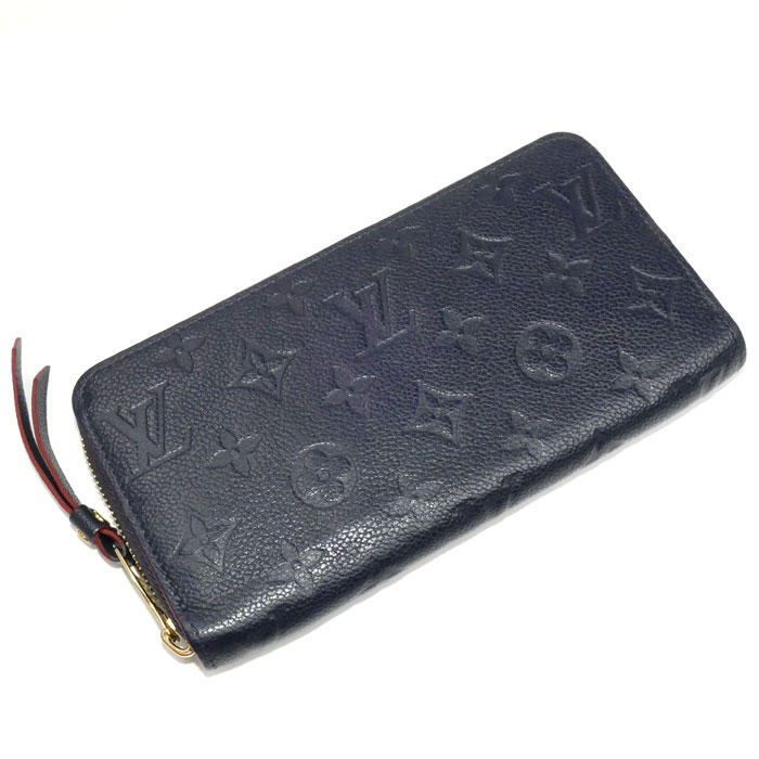 LOUIS VUITTON ルイ・ヴィトン ジッピー・ウォレット 長財布 ラウンドファスナー モノグラム・アンプラント マリーヌルージュ M62121 IC レディース 中古