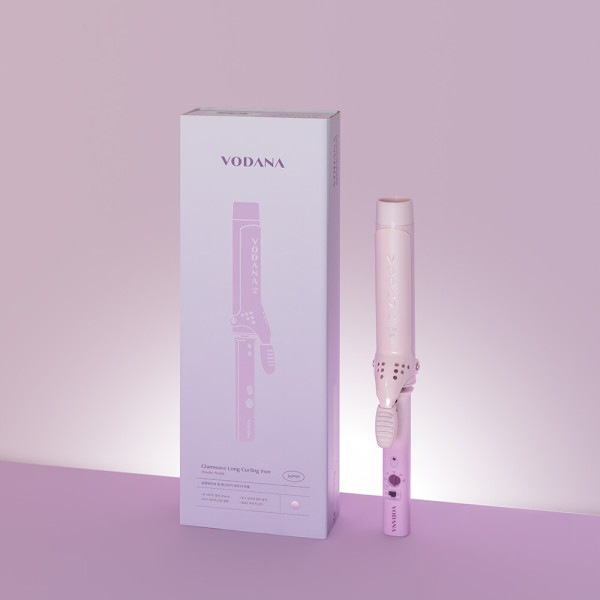 ボダナ グラムウェーブ ロング ボアアイロン FV 34mm パウダーパープル