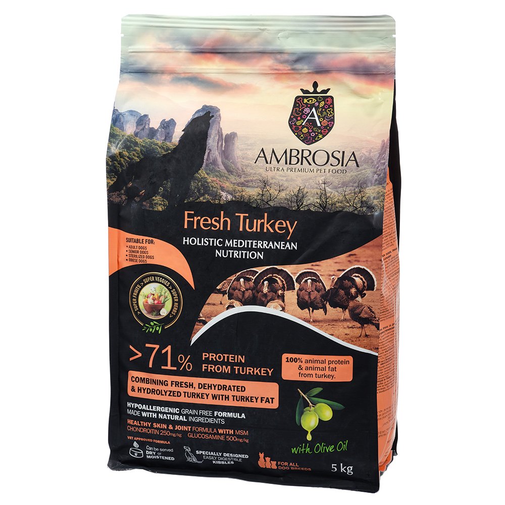 ドッグフード　アンブロシア　犬　ＨＭＮ　ターキー　５ｋｇ　ドライ　ＡＭＢＲＯＳＩＡ　ＣＲＣ45―05―99―00―00