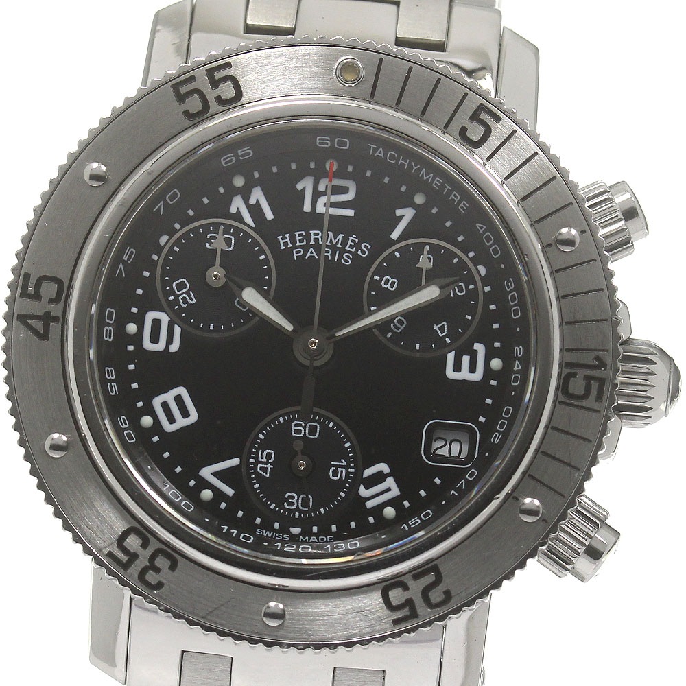 エルメス HERMES CL2.310 クリッパーダイバー クロノグラフ クォーツ レディース _843764【中古】