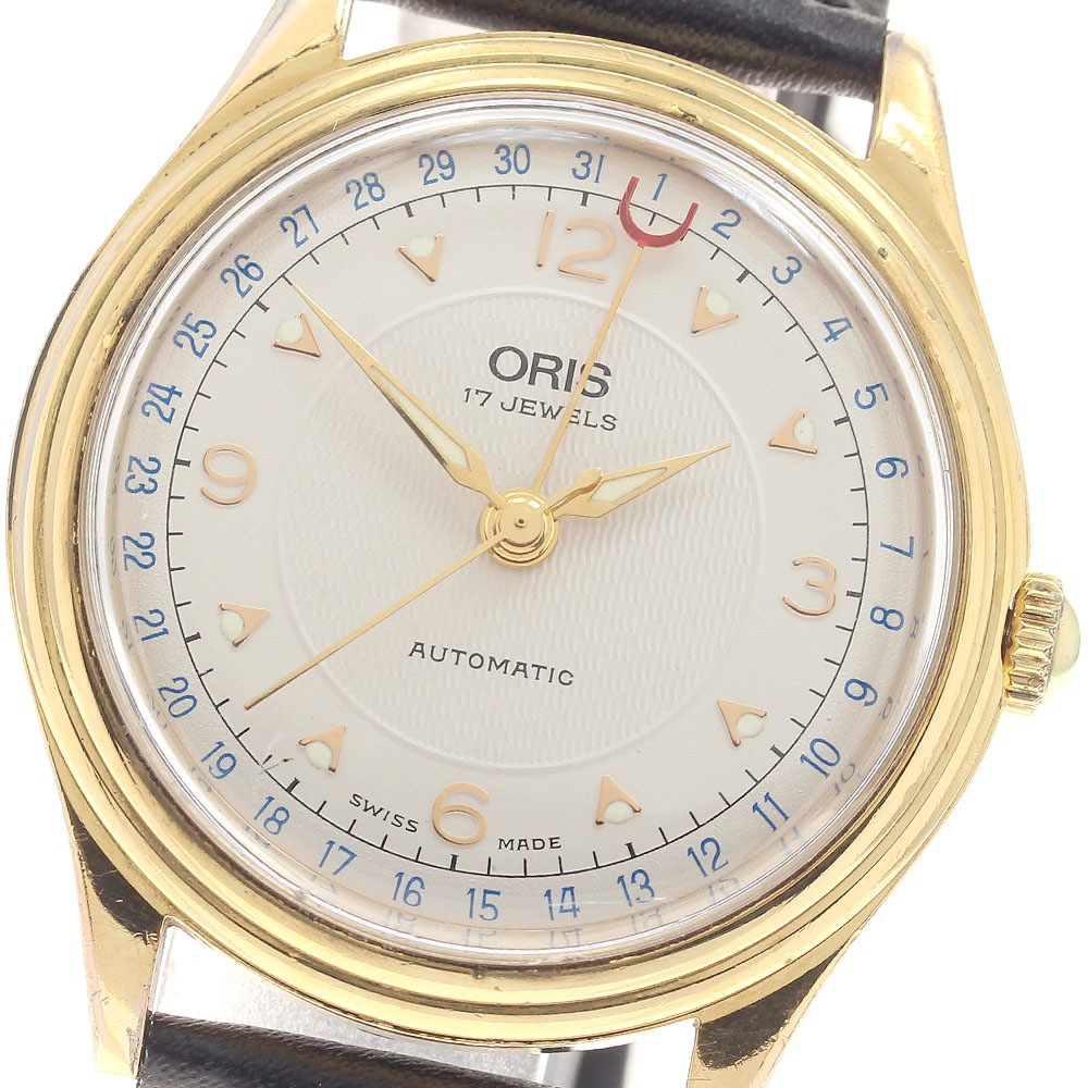 オリス ORIS 7403-40B ポインターデイト 自動巻き メンズ _955206【中古】