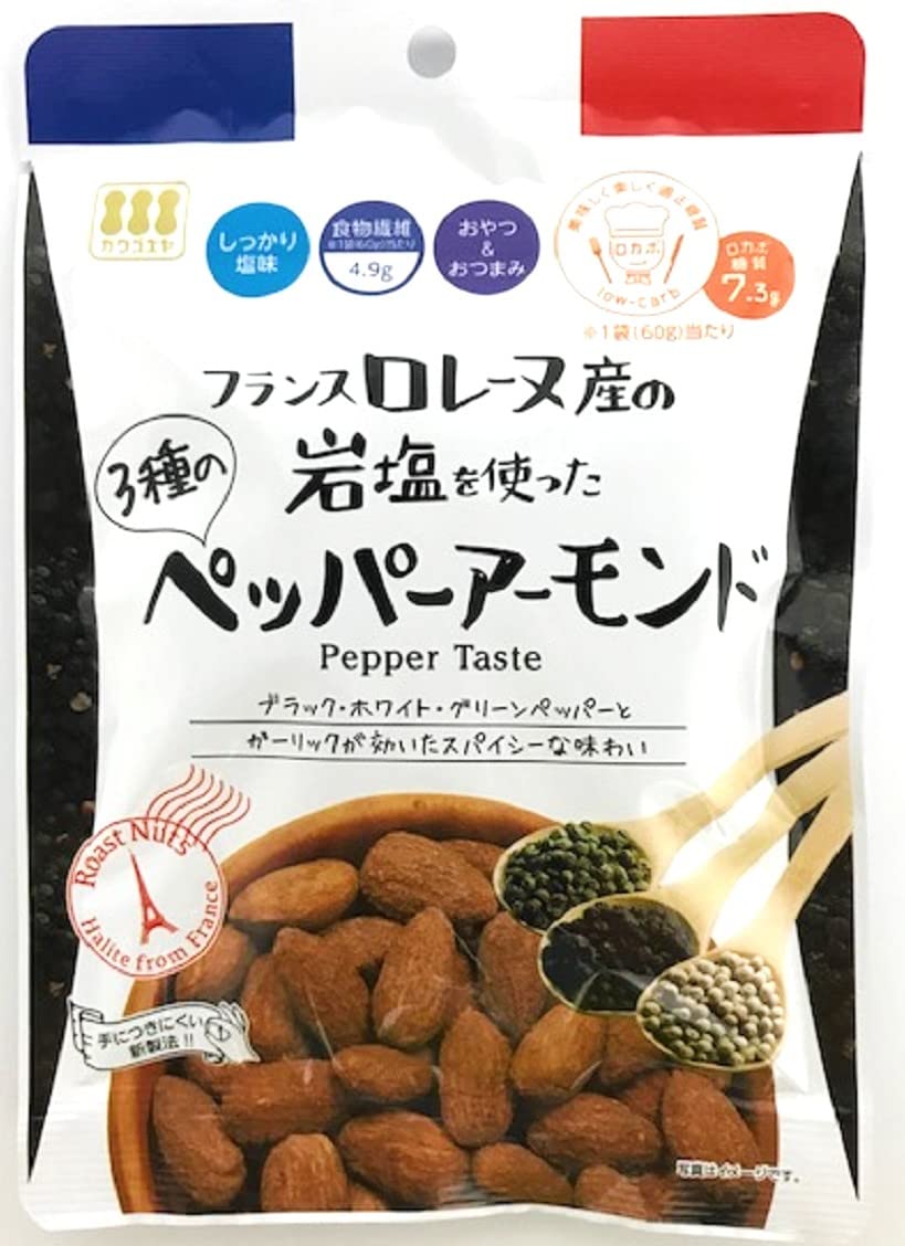 川越屋 ロレーヌ岩塩ペッパーアーモンド 60g×12個 5,162円