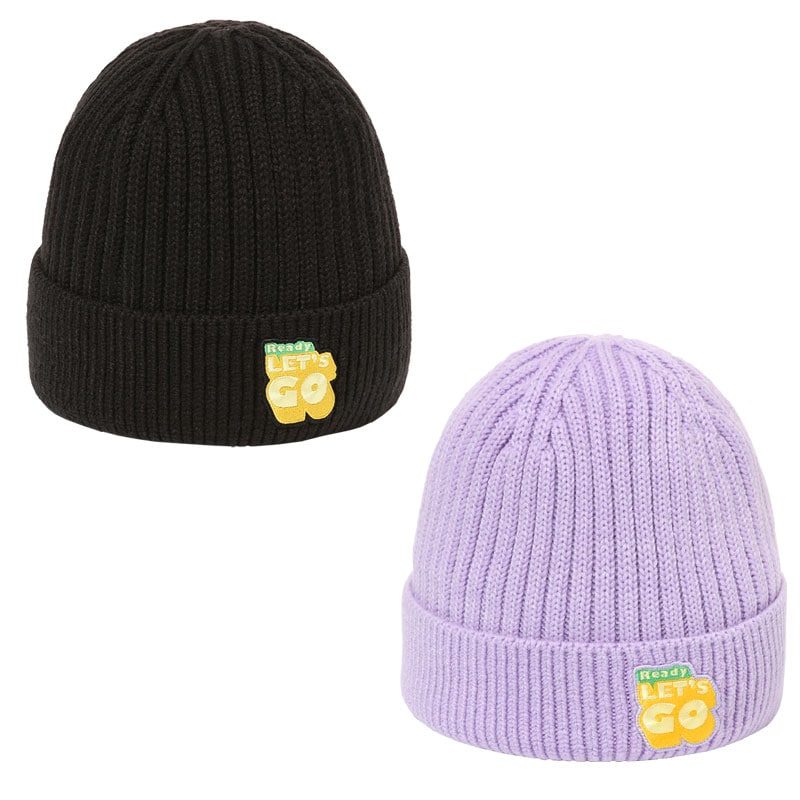 コラボ ダイナマイト ニット ビーニー ノベルティ付属 2点セット ブラック＆ライトパープル ニットキャップ ニット帽
