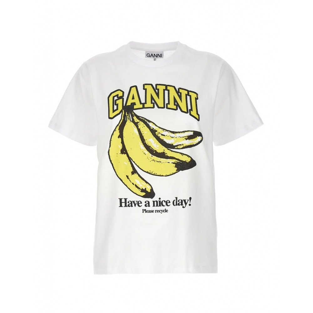 ガニ 25SS バナナプリントロゴ T シャツ T3861 151