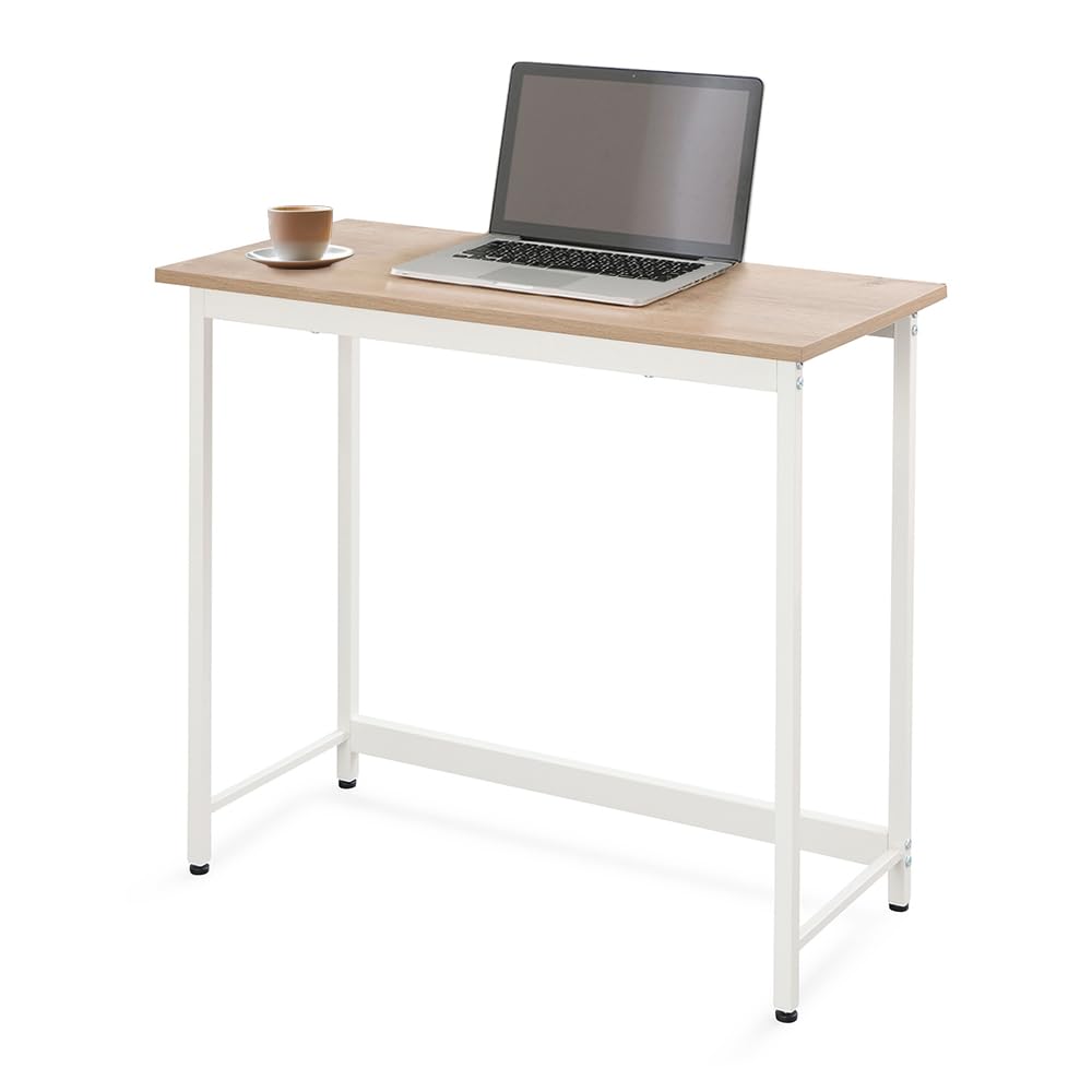 【組立簡単】アイリスオーヤマ 机 デスク パソコンデスク pcデスク シンプル 幅80cm 奥行40cm ライトナチュラル×ホワイト ベーシックデスク 勉強机 ワークデスク 80×40 BDK-804その他
