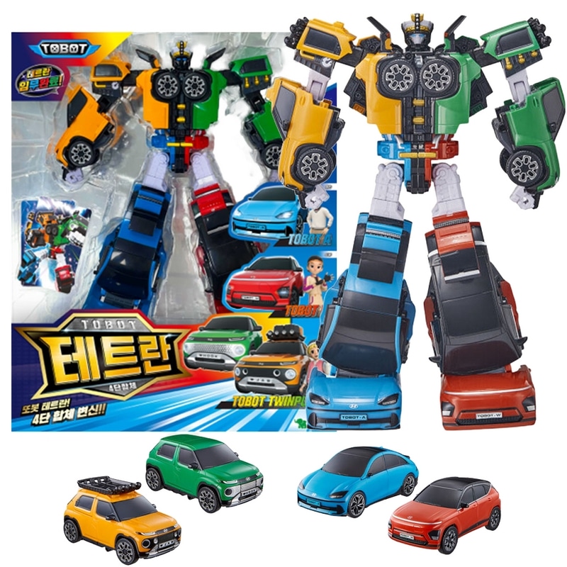 トボットテトラン自動車変身合体ロボット玩具