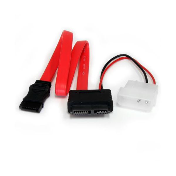 （まとめ） StarTech.com Slimline SATA-シリアルATA変換ケーブル 30cm SLSATAF12 1本 [x3セット] 6,279円