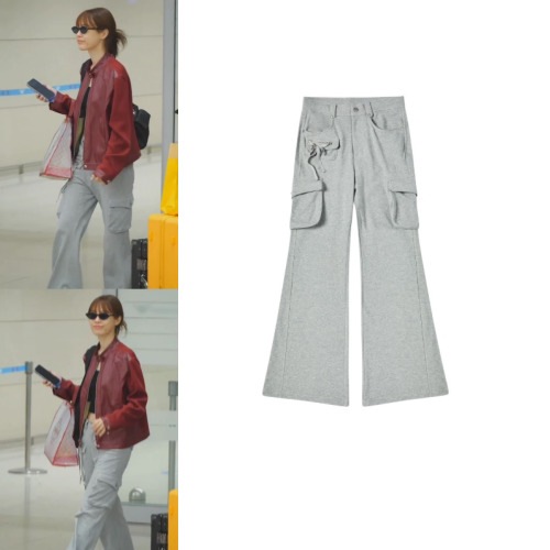 [KARA 着用]BOOTS CUT CARGO POCKET PANTS MELANGE GRAY