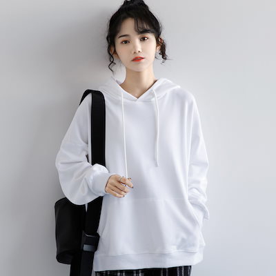 [Qoo10] 2021秋新しい白いフード付きセーター女 : レディース服