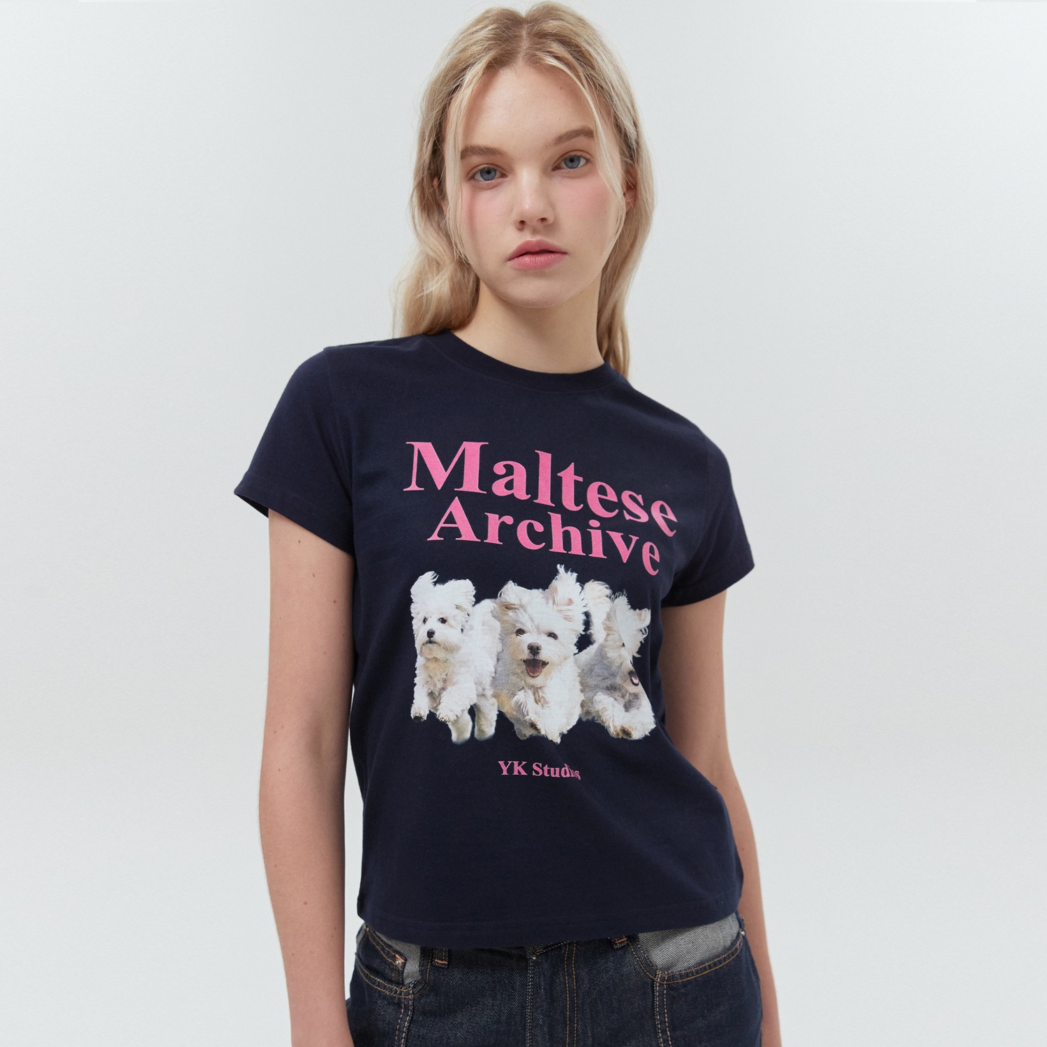Maltese archive half sleeve tshirt NAVY