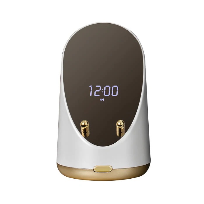 インダクタンススピーカー付き 非接触型充電器 スタンド 時計 SWC06 SWC06W