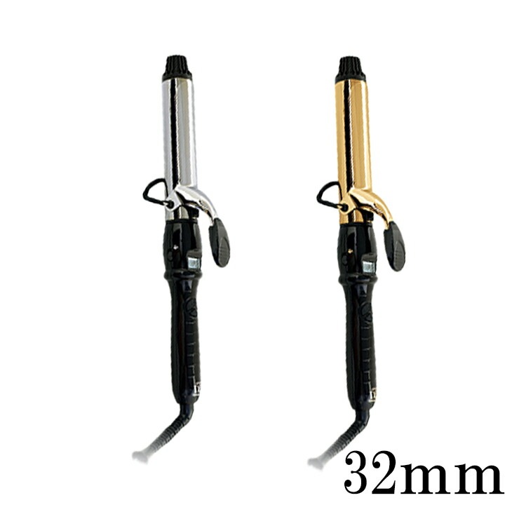 アイビル D2アイロン ゴールドバレル チタンバレル 32ｍｍ AIVIL コテ カールアイロン ヘアアイロン ヘアーアイロン チタン 巻き髪 プロ サロン