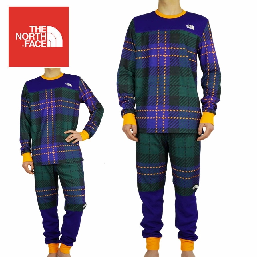 ノースフェイスTHE NORTH FACEメンズ セットアップ ルームウェアM PRNT WAFFLE BL SETプリントワッフル セットアップLBU