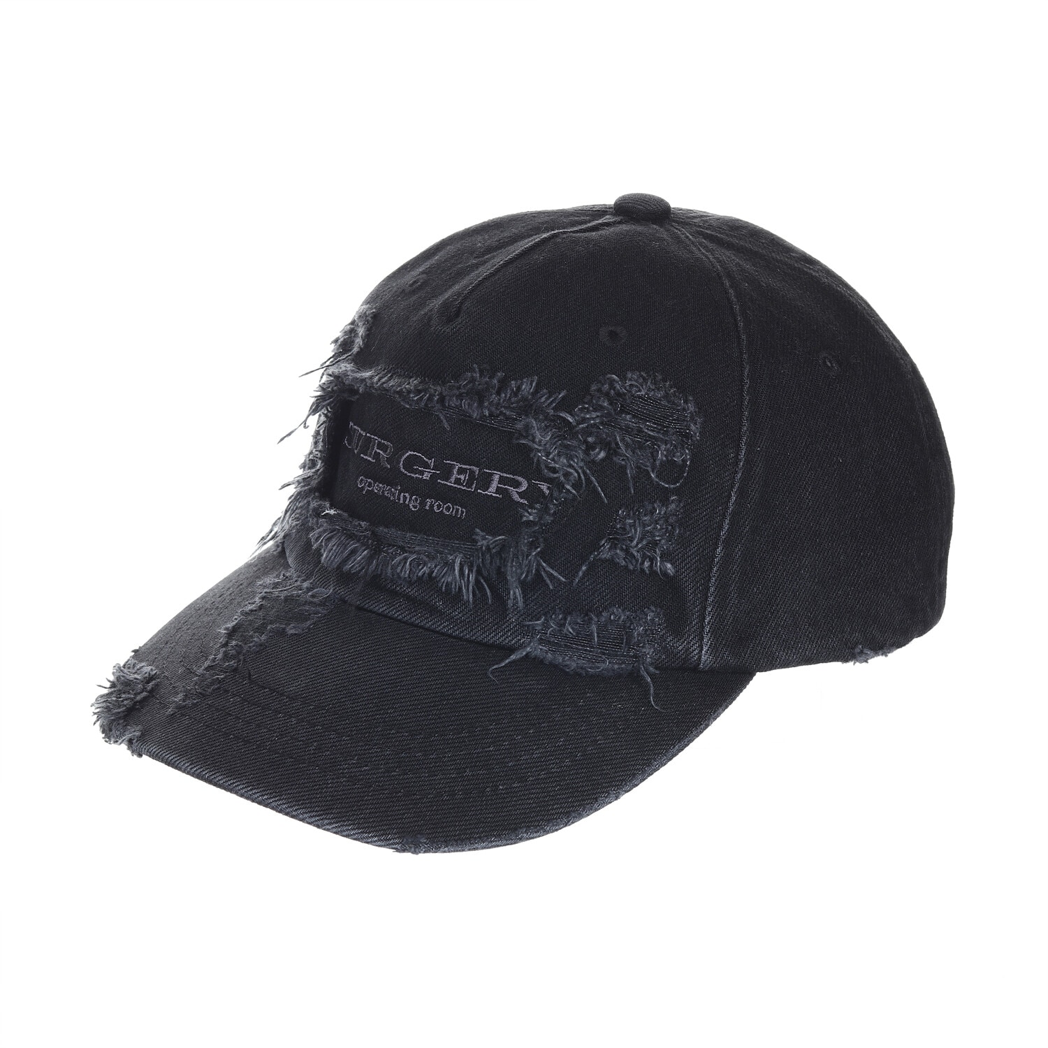 【SURGERY】 SURGERY DESTROYED DENIM CAP : BLACK DENIM