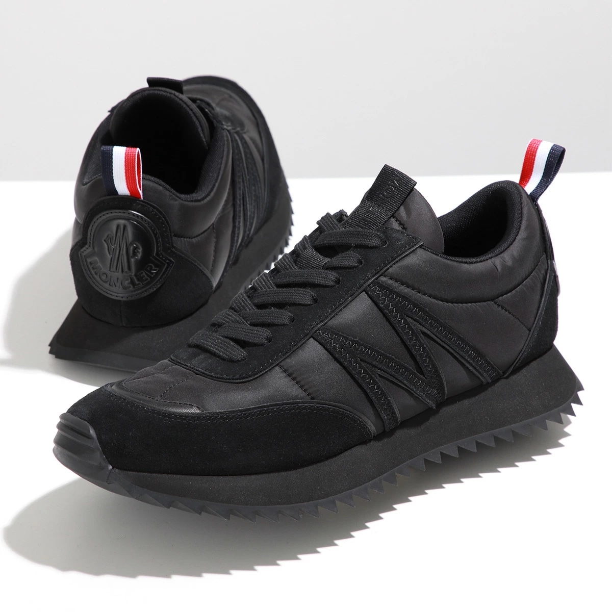 MONCLER モンクレール スニーカー PACEY ペイシー 4M00010 M4156 メンズ ローカット スウェード×ナイロン ビッグロゴパッチ Mロゴ 軽量 シューズ 靴 999