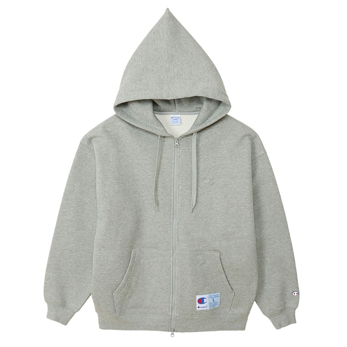 アクションスタイル ジップ フーデッドスウェット オックスフォードグレー コーンフーディー Super Fleece c3-a109